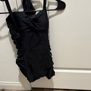 Unique Vintage Black One Piece Swimsuit NWOT